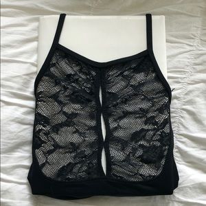 Lace back leotard